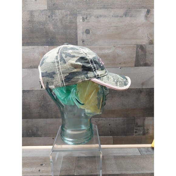 Budweiser Paramount Outdoors Pink And Camouflage Distressed Hook n Loop Hat - Picture 2 of 8
